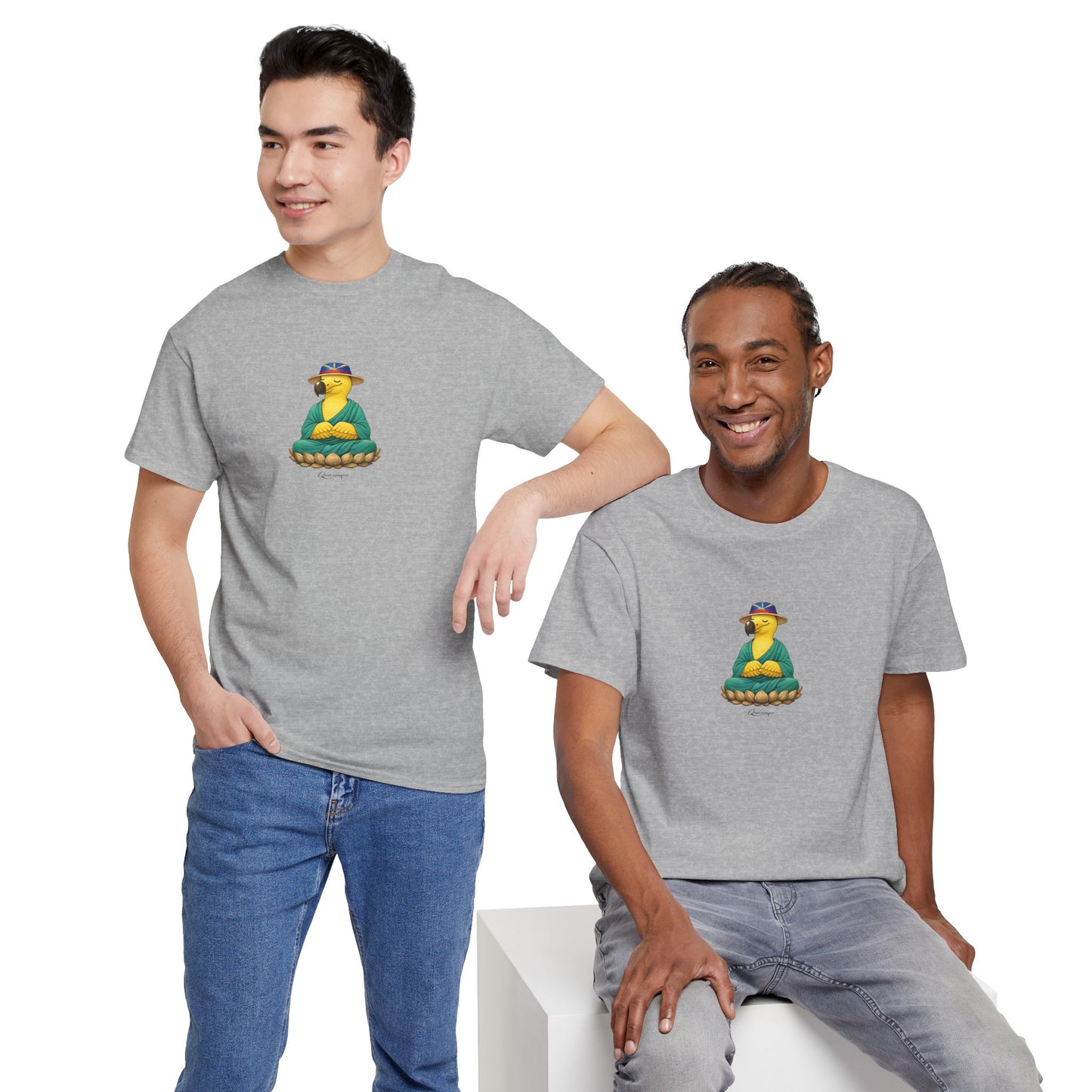 T-shirt "Dodo Zen", Confort Coton, Sobre, Elégant, Souvenir Unique, Cadeau, Unisexe, Esprit Voyageur, Adulte