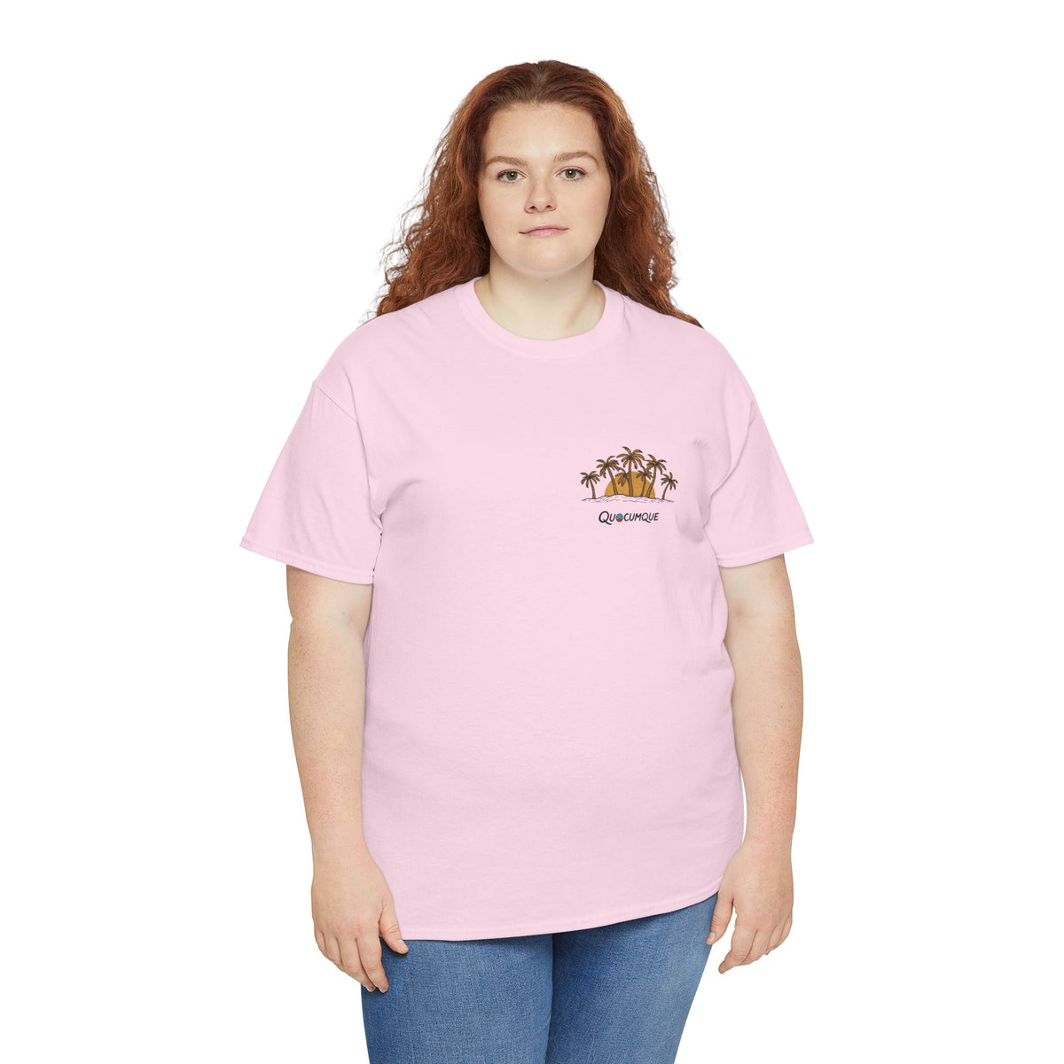 T-shirt " Palmiers", Destination Île de La Réunion, Confort Coton, Sobre, Elégant, Souvenir Unique, Vêtement Adulte, Unisexe, Esprit Voyageur