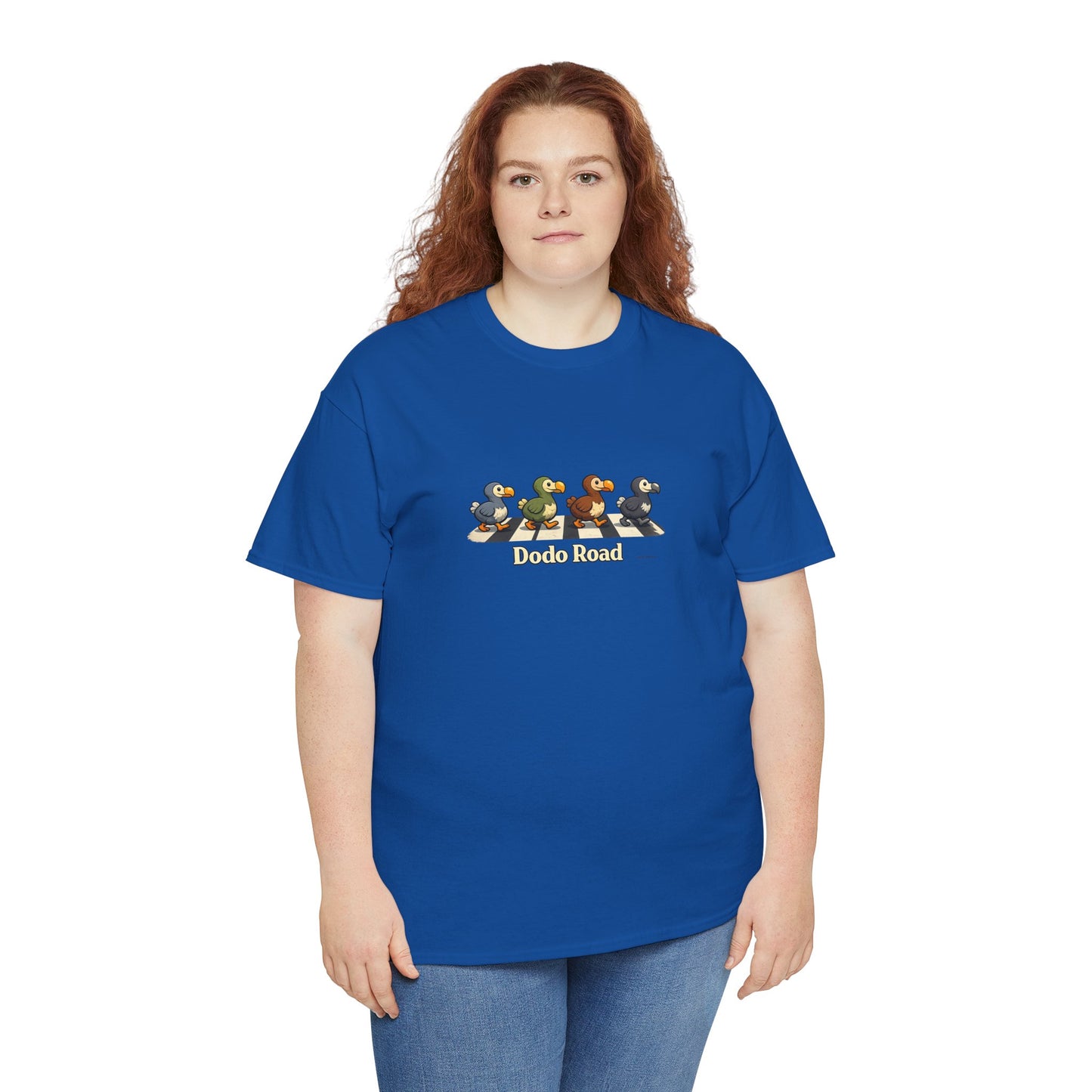 T-shirt "Dodo Road", Île de La Réunion", Confort Coton, Sobre, Elégant, Souvenir Unique, Cadeau, Unisexe, Esprit Voyageur