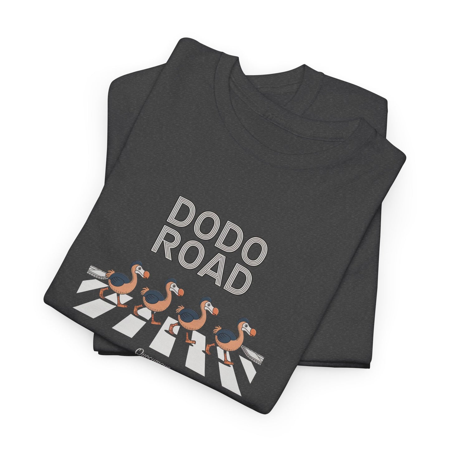 T-shirt Quocumque, " Dodo Road ", Île de La Réunion, Confort Coton, Elégant, Souvenir Unique, Cadeau, Unisexe, Esprit Voyageur, Créole, Bourbon