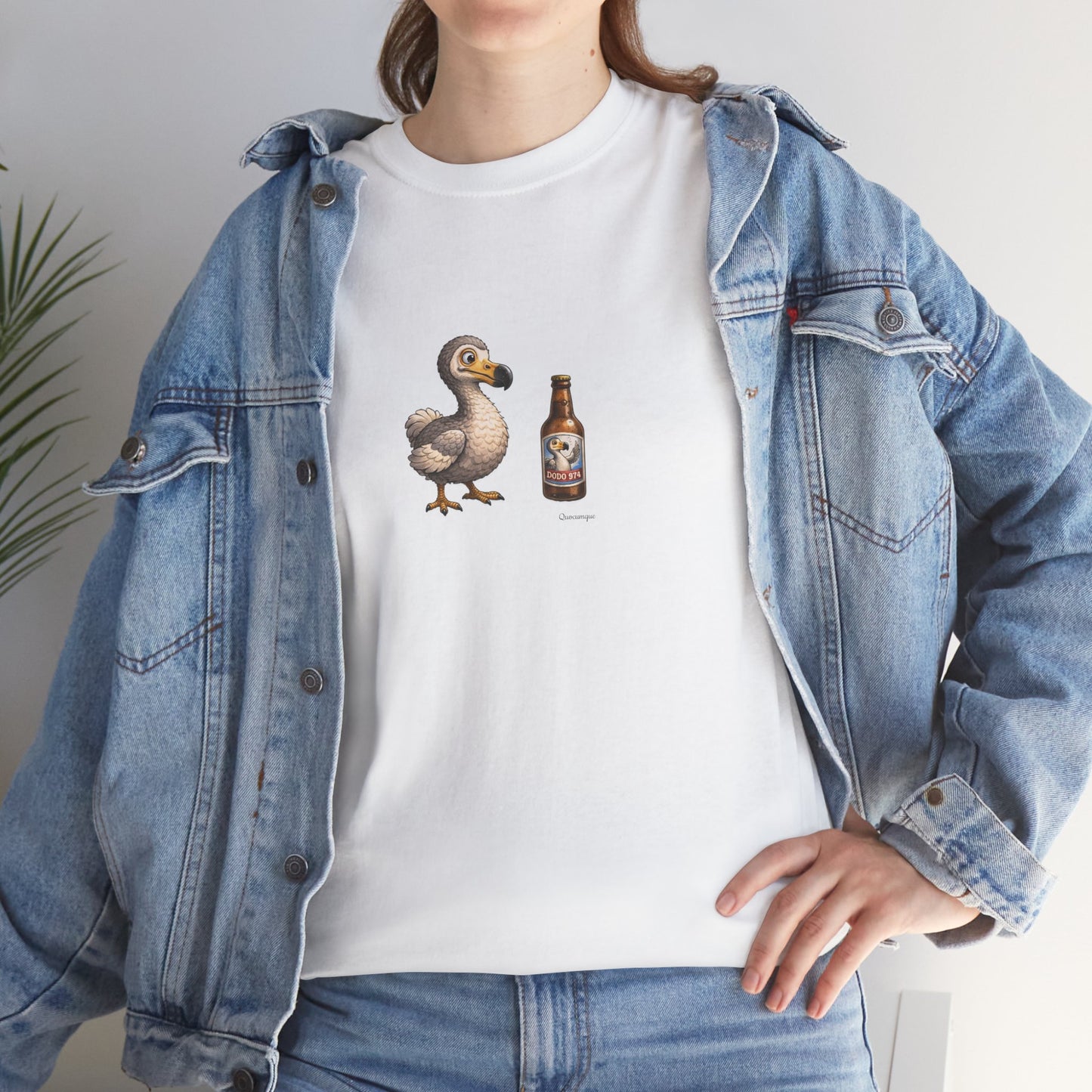 T-shirt Quocumque, " Dodo 974 ", Île de La Réunion, Confort Coton, Elégant, Souvenir Unique, Cadeau, Unisexe, Esprit Voyageur, Créole, Bourbon