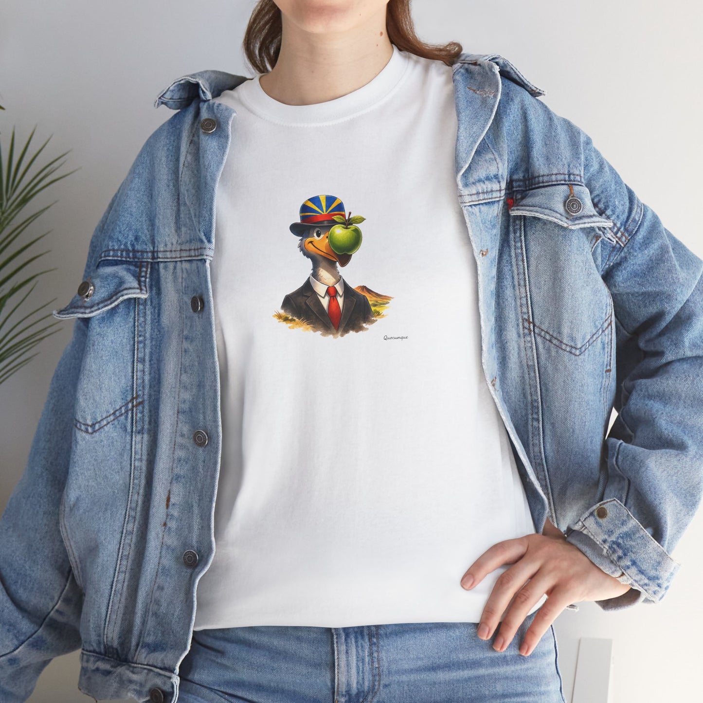 T-shirt Quocumque "The Son of Dodo " Île de La Réunion", Confort Coton, Sobre, Elégant, Souvenir Unique, Cadeau, Unisexe, Esprit Voyageur