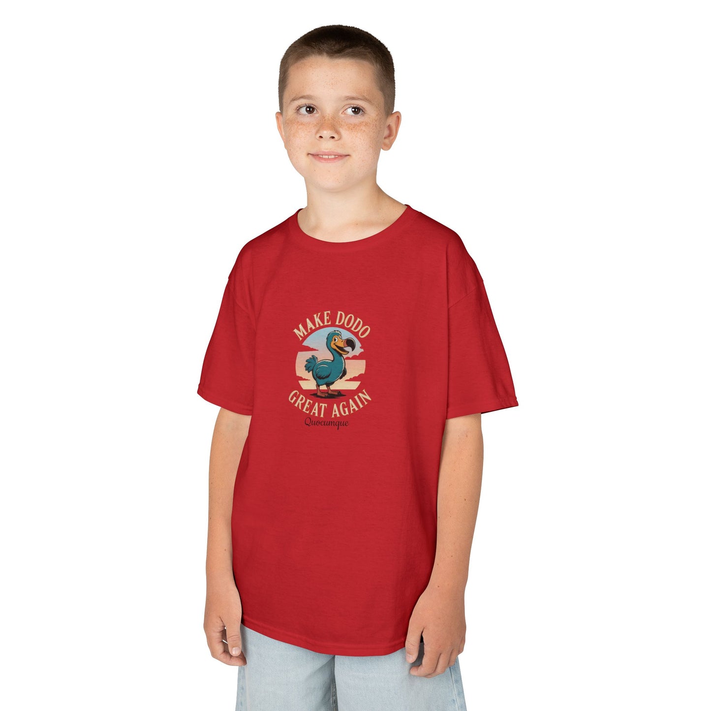T-shirt "Make Dodo Great Again", Île de La Réunion, Douceur Coton, Pour les enfants de 5-6 ans( Taille XS), Pour les 7-8 ans( taille S), Pour les 9-10 ans( taille M), Pour les 11-12 ans( taille L), Pour les 13-14 ans( taille XLS)