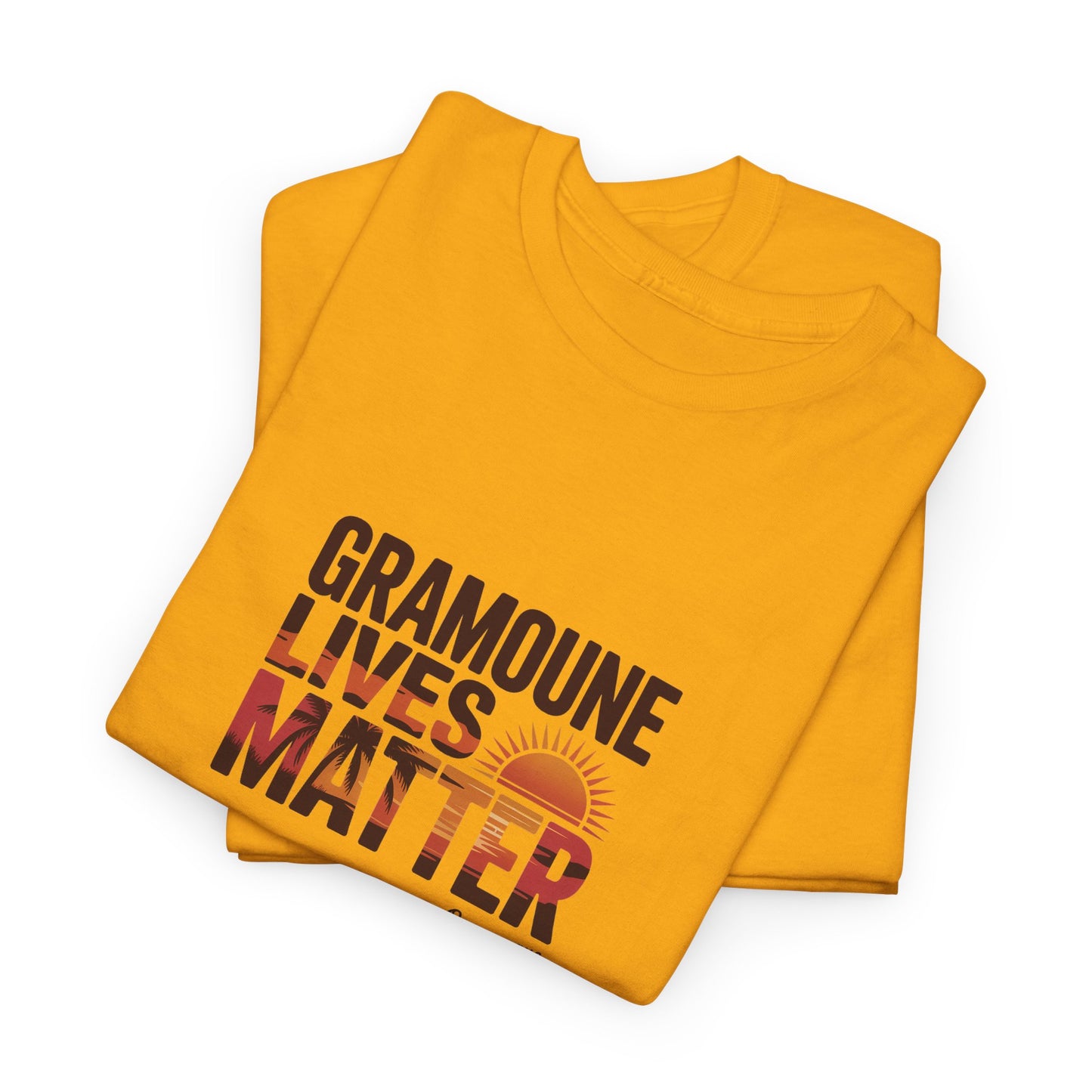 T-shirt "Gramoune", Île de La Réunion, Confort Coton, Sobre, Elégant, Souvenir Unique, Cadeau, Unisexe, Esprit Voyageur