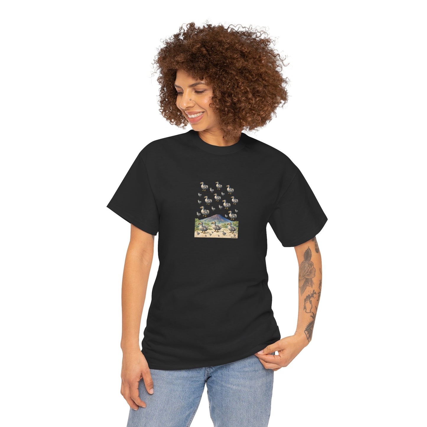 T-shirt "Groupe Dodo ", Île de La Réunion", Confort Coton, Sobre, Elégant, Souvenir Unique, Cadeau, Unisexe, Esprit Voyageur